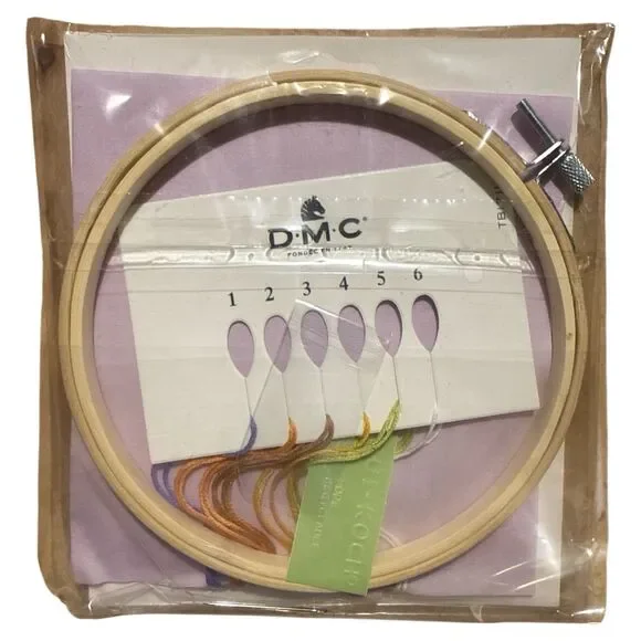 DMC Embroidery Kit “Grasses” Floral Botanical Design 5.9” Hoop Craft NEW - Picture 2 of 2